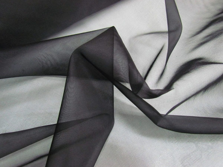 Тюль однотонные черный высотой до 3,50 м арт - 22