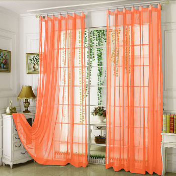 Тюль однотонные терракотовый высотой до 3,50 м арт - 13