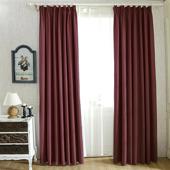 Шторы блэкаут бордовый по акции арт - ППР - 8