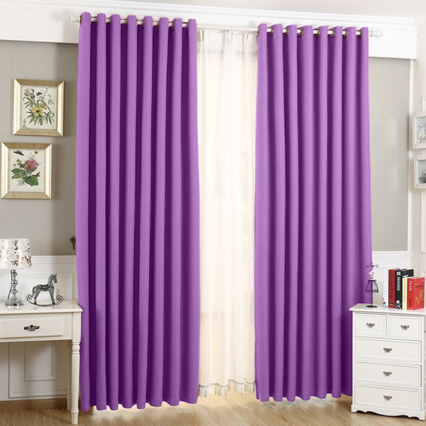 Шторы блэкаут на люверсах цвет сиреневый арт - 17