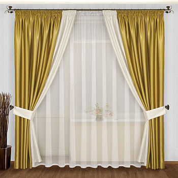 Двухцветные комбинированные шторы блэкаут арт - 12