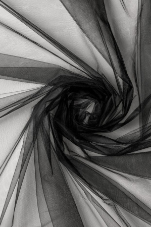 Тюль однотонные черный высотой до 3,50 м арт - 22