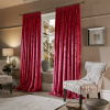 Бархатные шторы на шторной ленте цвет бордовый арт - 3