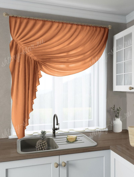 Занавески в кухню из тюля Агния арт - 15