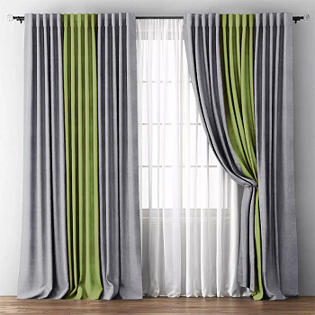 Шторы блэкаут Мираж Серый арт - 16