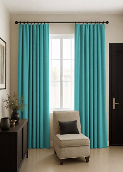 Шторы блэкаут бирюзовый по акции арт - ППР - 5